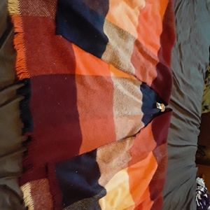 Flannel poncho/ wrap